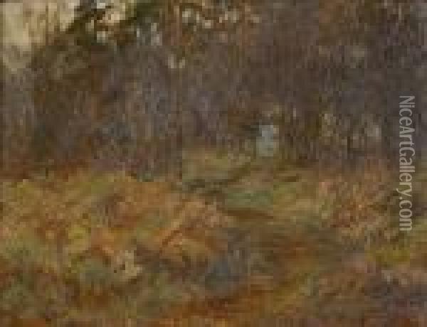 View Into A Forest Oil Painting - Ernest Lawson