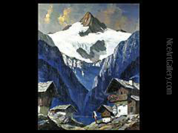 Die Muttenberger Seespitze Oil Painting - Alois Pfund