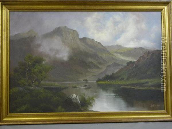 Scottish Loch Scenes Oil Painting - Jack Ducker