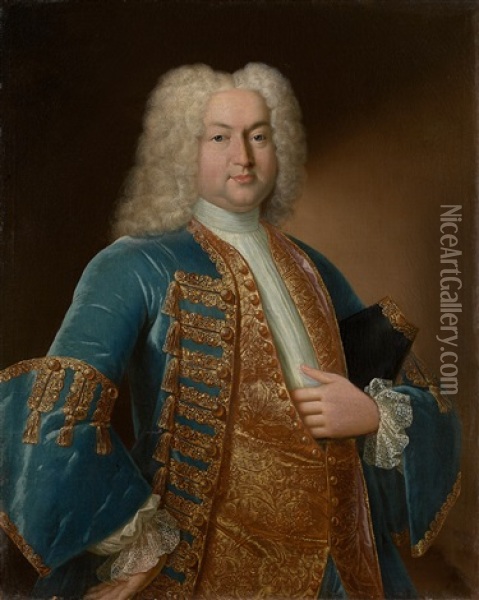 Portrait D'homme En Buste Oil Painting - Pierre Gobert