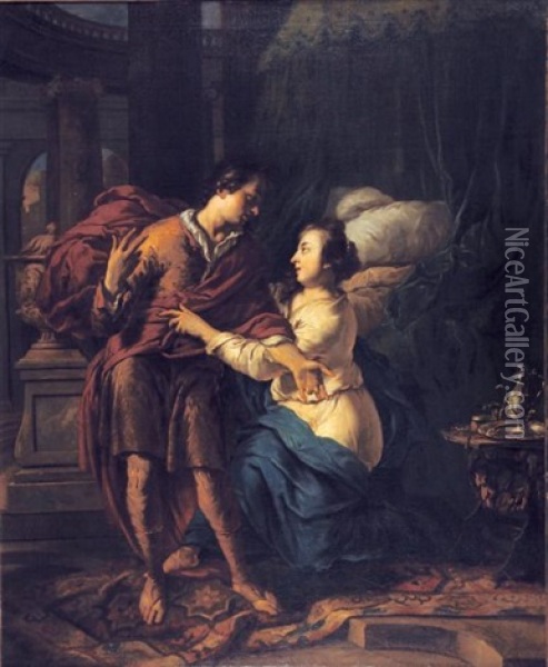 Joseph Et La Femme De Puthiphar Oil Painting - Johannes Voorhout the Elder