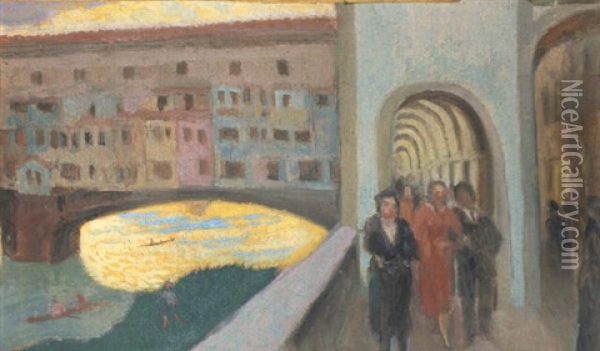 Ponte Vecchio Oil Painting - Maurice Denis