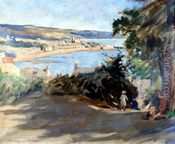 On Paul Hill, A Sketch Oil Painting - Stanhope Forbes