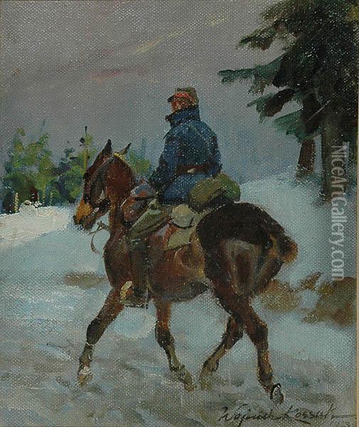 Kawalerzysta Oil Painting - Wojciech Von Kossak