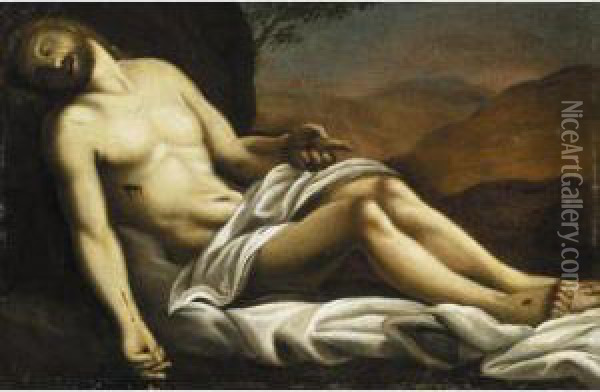 Cristo Disteso Oil Painting - Sisto Badalocchio