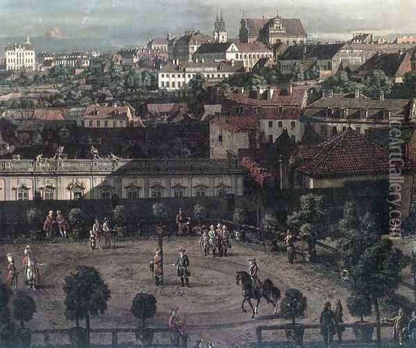 View of Warsaw from the Royal Palace (detail) Oil Painting - Bernardo Bellotto