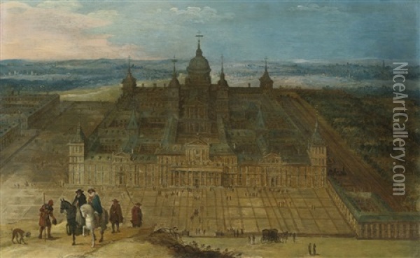 View Of The Escorial Oil Painting - Hendrick van Cleve III