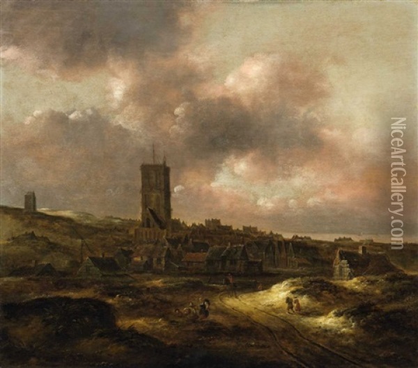 View Of Egmont Aan Zee Oil Painting - Nicolaes Molenaer