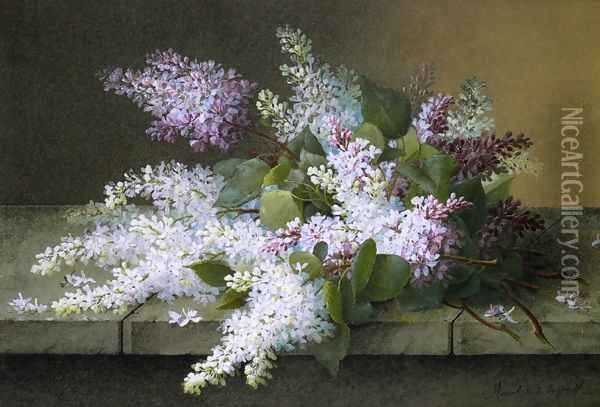 Branch of Lilacs Oil Painting - Raoul Maucherat de Longpre