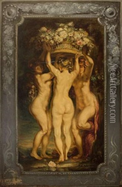 Les Trois Graces Oil Painting - Louis Anquetin