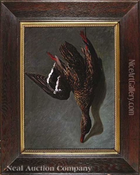 Nature Morte: Mallard Drake (+ Nature Morte: Mallard Hen; Pair) Oil Painting - Charles Wellington Boyle