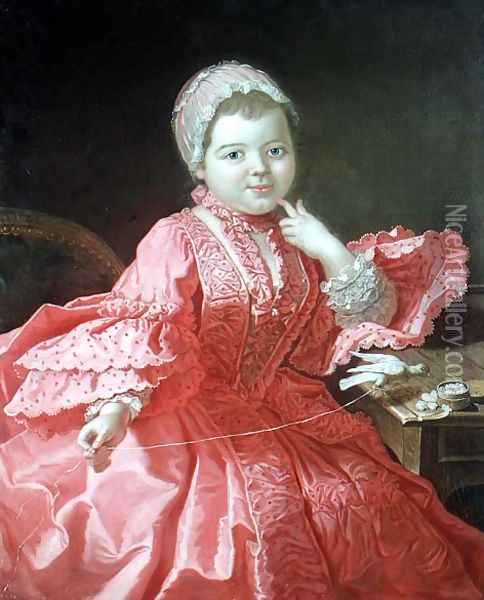 Portrait of a child Oil Painting - Rene Tiercelin