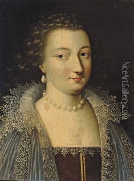 Portrait Presume De Marie De Rohan-montbazon, Duchesse De Luynes Puis De Chevreuse Oil Painting - Jean Le Blond