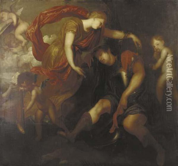 Rinaldo And Armida Oil Painting - Sir Anthony Van Dyck