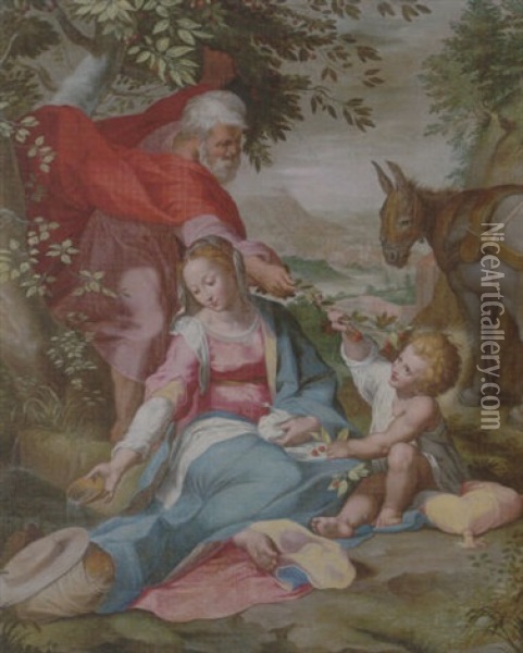 The Rest On The Flight Into Egypt Oil Painting - Federico Barocci