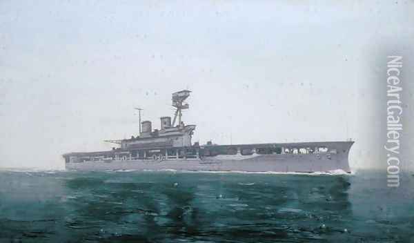 HMS Eagle, 1922 Oil Painting - Duff Tollemache