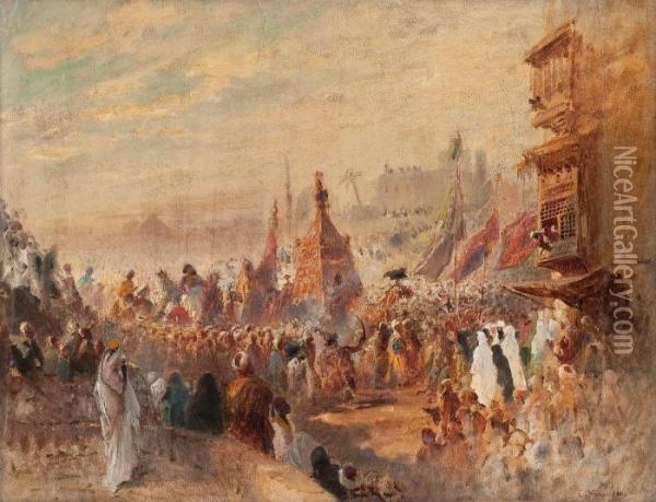 Religious Procession In Cairo Oil Painting - Konstantin Egorovich Makovsky