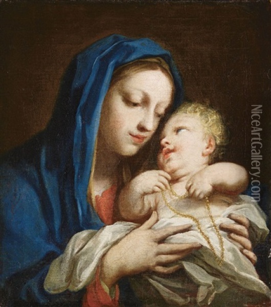 Madonna Mit Kind Oil Painting - Jacopo Amigoni