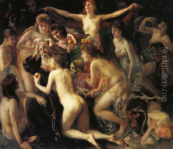 The Temptation of Saint Anthony Oil Painting - Lovis (Franz Heinrich Louis) Corinth