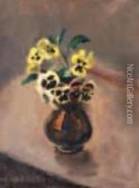 Vase D'anemones. Oil Painting - Maurice Asselin