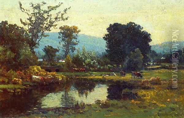 Peaceful Valley Oil Painting - John Joseph Enneking