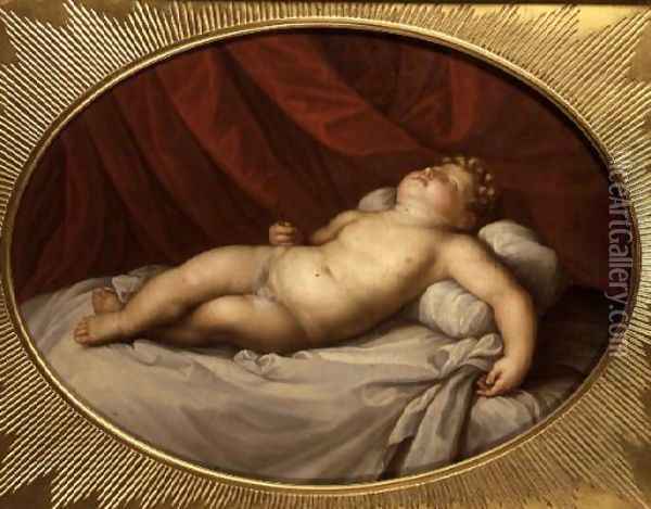 The sleeping Cupid Oil Painting - Guido Reni