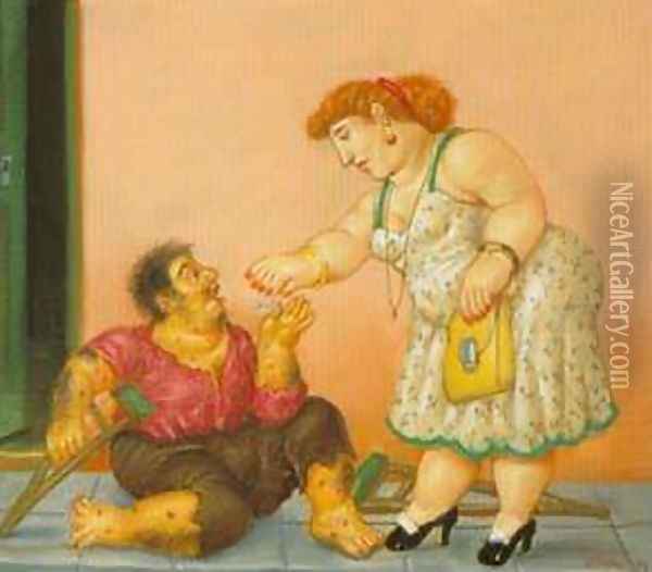 Charity 1996.jpg Oil Painting - Fernando Botero