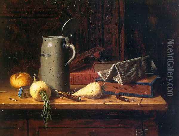 Still Life with Turnips 1883 Oil Painting - William Michael Harnett