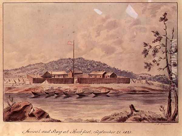 Arrival and Stay at Rockfort, 1821 Oil Painting - John Simpson