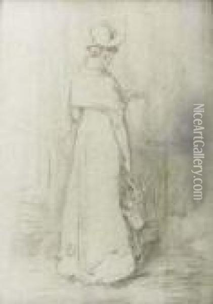 Study Of A Standing Lady Oil Painting - Sir William Quiller-Orchardson