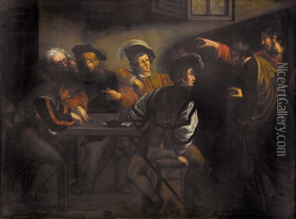 Die Berufung Des Heiligen Matthaus Oil Painting -  Caravaggio