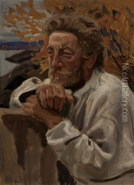Man Oil Painting - Akseli Valdemar Gallen-Kallela
