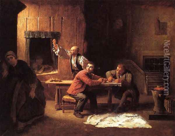 The Counterfeiters Oil Painting - Eastman Johnson