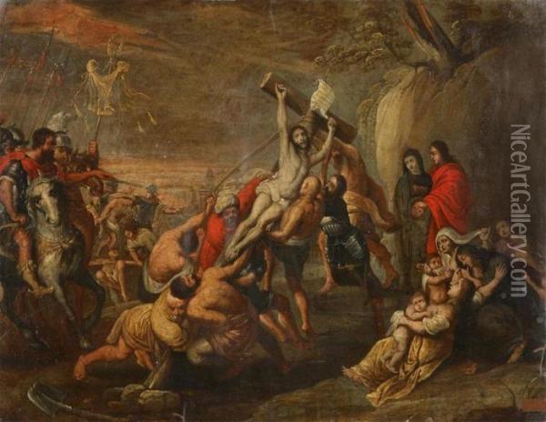 The Descent Of The Cross Oil Painting - Frans II Francken