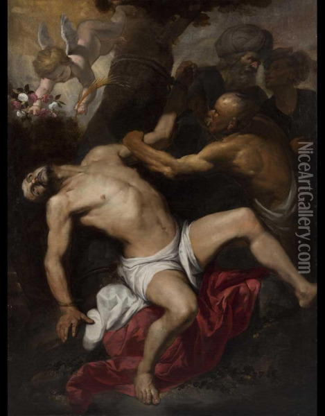 Martirio Di San Bartolomeo Oil Painting - Orazio De Ferrari