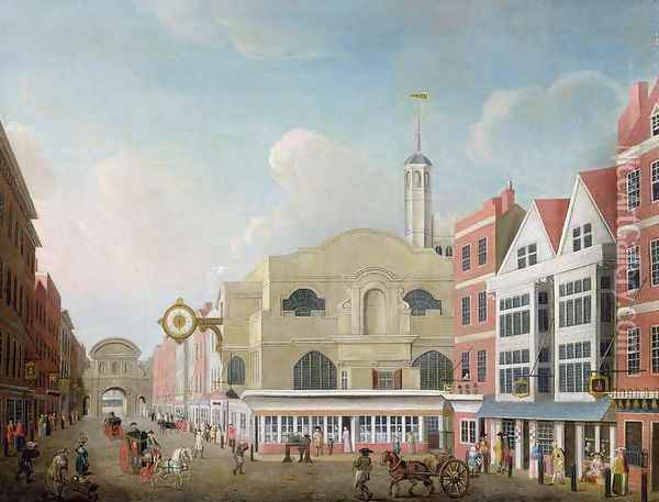 View of St. Dunstans in Fleet Street Oil Painting - Samuel Scott