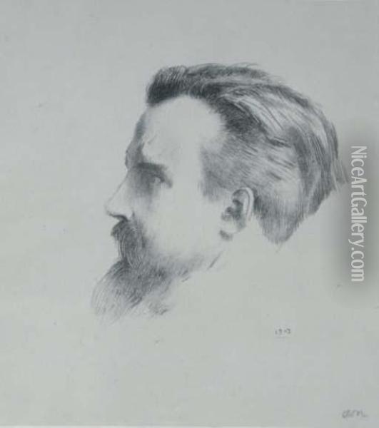 Portrait Of Maurice Denis (mellerio 193) Oil Painting - Odilon Redon