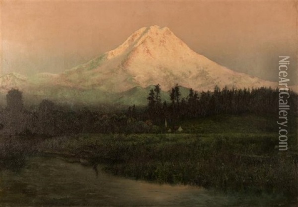 Mt. Adams, Washington State Oil Painting - Charles Clyde Benton Cooke