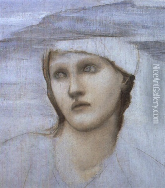 Study For The Golden Stairs Oil Painting - Edward Burne-Jones