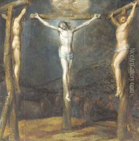 The Crucifixion Oil Painting - Cornelius I Schut