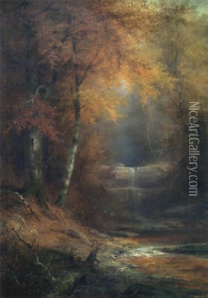 The Waterfall Oil Painting - Charles Craig