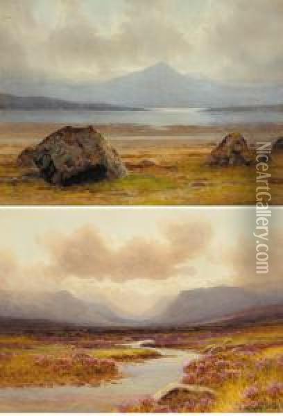 Ganiamore From Carrigart And The Glenveagh Hills, Donegal (a Pair) Oil Painting - George, Captain Drummond-Fish