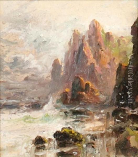 Coastal Scene Oil Painting - S.L. Kilpack