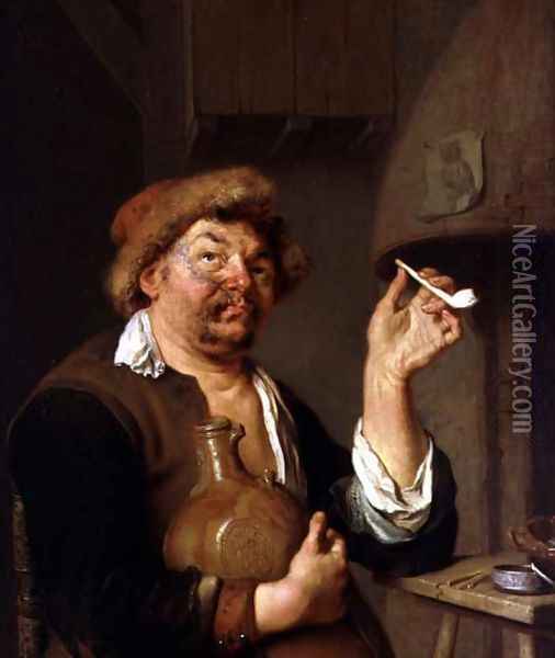 The Smoker Oil Painting - Arie de Vois