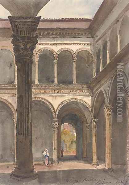 The Palazzo Bevilacqua, Bologna Oil Painting - Harriet Cheney
