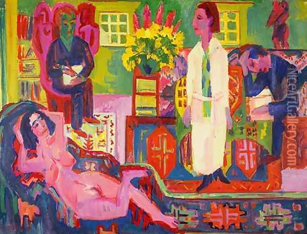 Modern Bohemia Oil Painting - Ernst Ludwig Kirchner