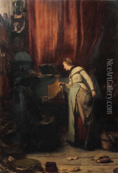 Im Studierzimmer Oil Painting - Wilhelm von Lindenschmit the Younger