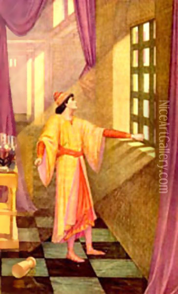 Herod 1910 Oil Painting - Sandor Bortnyik