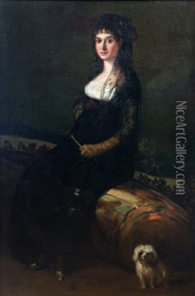 Portrait De Joaquina Candado Oil Painting - Francisco Goya