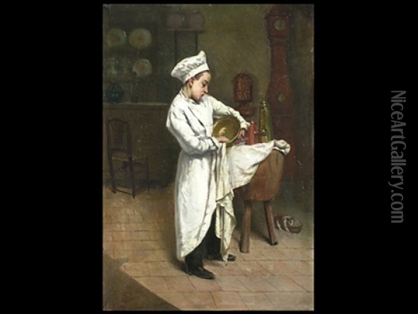 Der Kleine Patissier Oil Painting - Henri Louis Aime Pottin